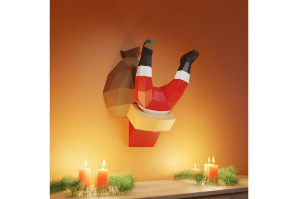 3D SVG Christmas Asset: Santa Stuck Review