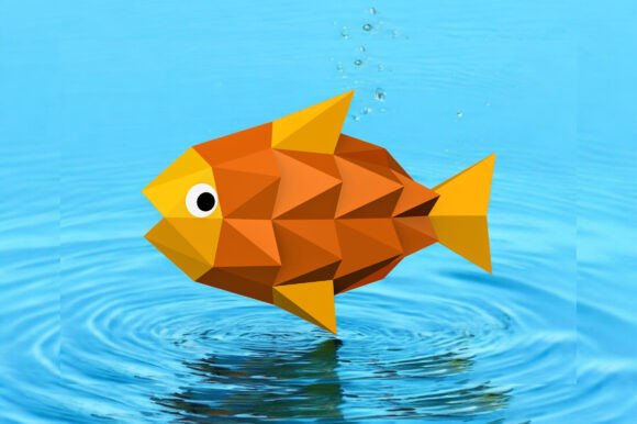 3D SVG Fish Shapes for Brand Visuals