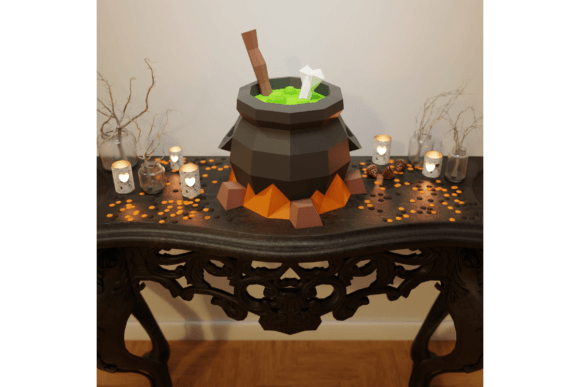 3D SVG Halloween Witch Cauldron Review