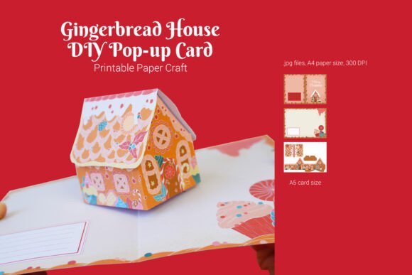 3D SVG Shapes: Gingerbread House Popup Card