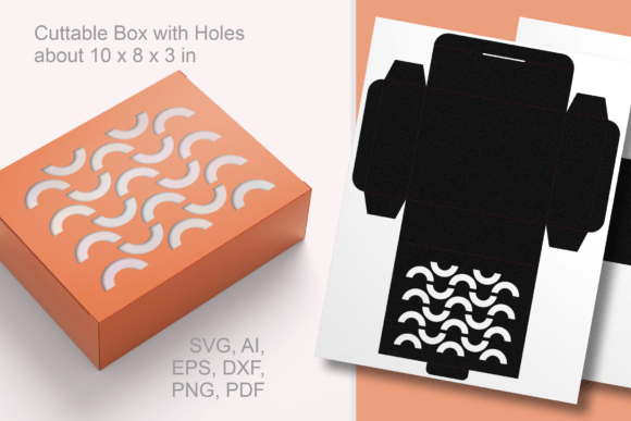 Chain Patterned Rectangular Box Template: A 3D SVG for Shapes