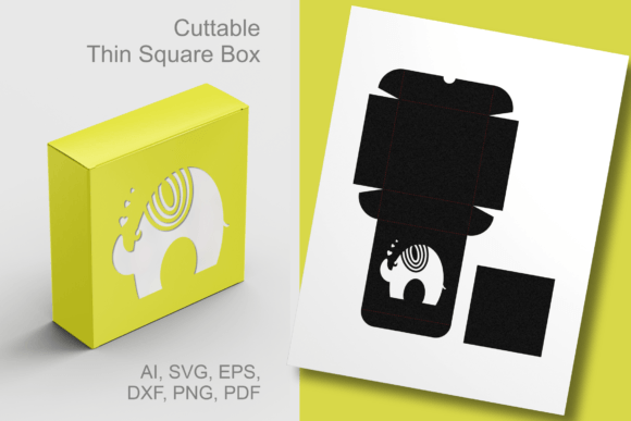 Elephant Baby Shower Box: 3D SVG Gift Boxes