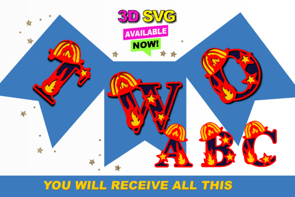 Firefighter Alphabet 3D SVG Shapes Review