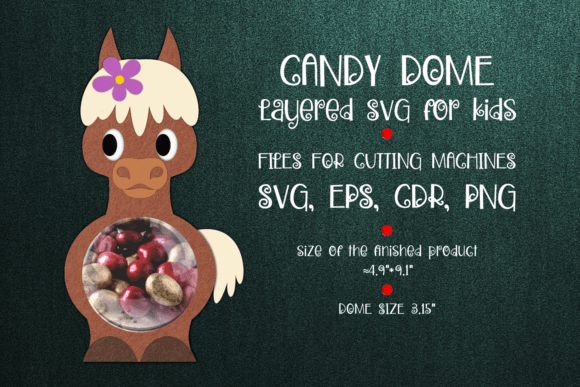 Horse Candy Dome: Fun 3D SVG Shapes for Crafts
