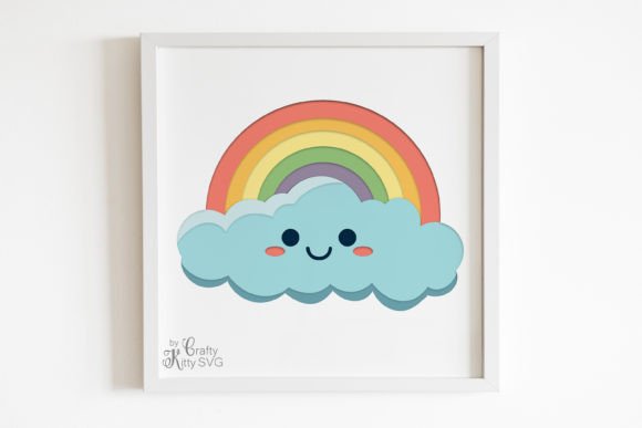 Laser Cutting Shadow Boxes: Rainbow Cloud SVG