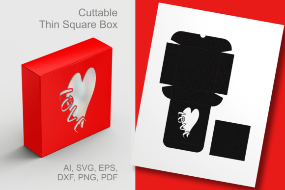 Love N Heart Thin Square Box Template: 3D SVG Shapes Review