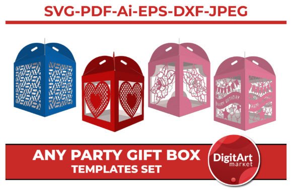 Review: 3D SVG Shapes for Party Gift Box Templates