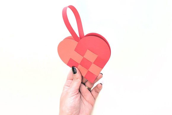 Scandinavian Woven Heart 3D SVG for Valentine S Day