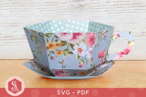 Teacup and Saucer Favour SVG PDF: 3D SVG Shapes Review